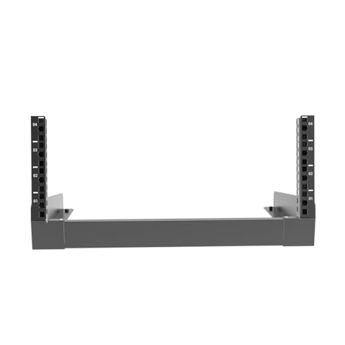 4U Desktop Network Rack 19 inches Small Open Frame Rack 2 Post Free-Standing Tabletop Rack for Server, Patch Panel, Data, AV, IT,Studio or Networking Equipments (4U) - size: 4U