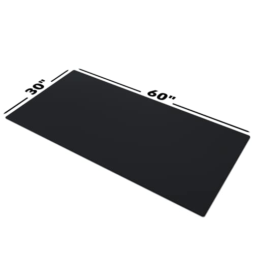 Gamer Boss - Gaming Mouse Pad - 60 x 30 Inches - 4mm Thick with Stitched Edges, Non-Slip Rubber Base, Premium Cloth Mousepad, Desk Mat for Laptop, Keyboard, Computer & PC (Giga, Black) - color: Black, size: 60" x 30"