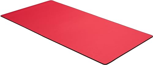 Gamer Boss - Gaming Mouse Pad - 48 x 24 Inches - 4mm Thick with Stitched Edges, Non-Slip Rubber Base, Premium Cloth Mousepad, Desk Mat for Laptop, Keyboard, Computer & PC (Mega, Red) - color: Red, size: 48" x 24"