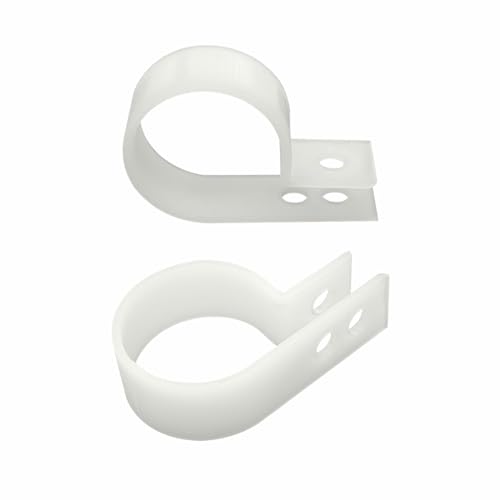 50 Pcs 1 Inch R-Type Nylon Cable Clamp,White 1" Plastic Wire Clips Fasteners Assortment for Wire Management - size: 1 INCH 50PCS R-Type