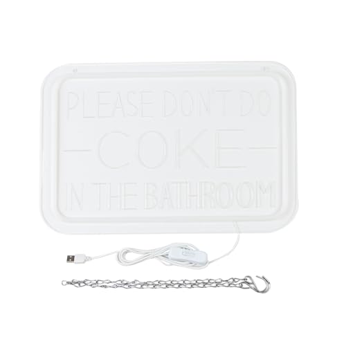 Please Don’t Do Coke in the Bathroom Neon Sign Wall Decor LED Bedroom Dorm Office Wall LED Neon Light Brightness,Light Up Sign for Party Decor,Funny Bathroom Signs,Gifts for Teenage Boys Girls - style: Please Don’t Do Coke in the Bathroom