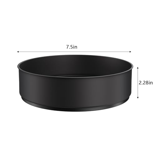 VAEHOLD Lazy Susan Stainless Steel Spice Rack Turntable for Pantry Cabinet - Decorative Trays Storage Containers Organizer for Kitchen Cabinet, Snacks, Bathroom (7 1/2 inches) (7 1/2'' Black) - color: Black, size: 7 1/2‘’