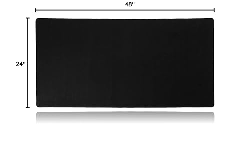 Gamer Boss - Gaming Mouse Pad - 48 x 24 Inches - 4mm Thick with Stitched Edges, Non-Slip Rubber Base, Premium Cloth Mousepad, Desk Mat for Laptop, Keyboard, Computer & PC (Mega, Blue Shards) - color: Blue Shards, size: 48" x 24"