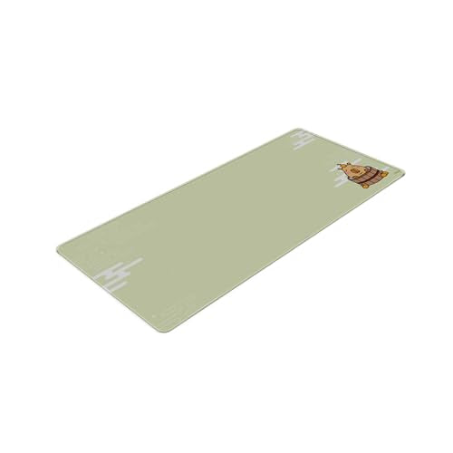 Pixio Mouse Pads - 36 x 16 inch XXL Capybara Green Multifunctional Large Desk Mats for Gaming, Office, Desktop Anti-Slip Waterproof Washable Computer Mouse Mat - color: Green Capybara