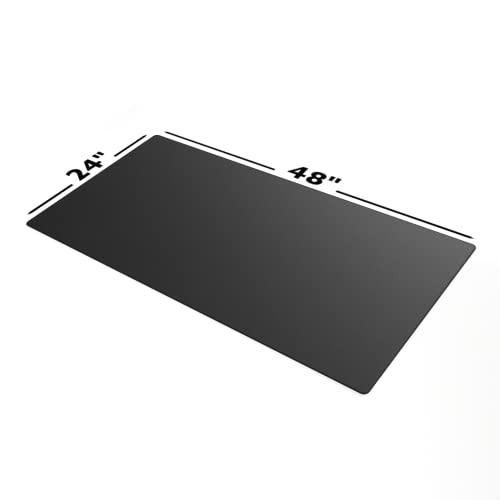 Gamer Boss - Gaming Mouse Pad - 48 x 24 Inches - 4mm Thick with Stitched Edges, Non-Slip Rubber Base, Premium Cloth Mousepad, Desk Mat for Laptop, Keyboard, Computer & PC (Mega, Black) - color: Black, size: 48" x 24"
