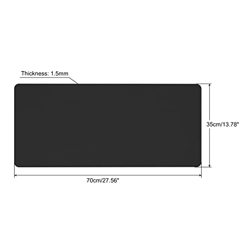 PATIKIL 28"x14" Desk Mat Protector, PU Leather Non-Slip Waterproof Keyboard Pad Writing Mat for Office Home, Black - color: Black, size: 28"x14"