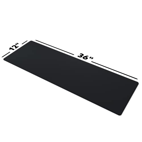 Gamer Boss - Gaming Mouse Pad - 36 x 12 Inches - 4mm Thick with Stitched Edges, Non-Slip Rubber Base, Premium Cloth Mousepad, Desk Mat for Laptop, Keyboard, Computer & PC (Extended, Black) - color: Black, size: 36" x 12"