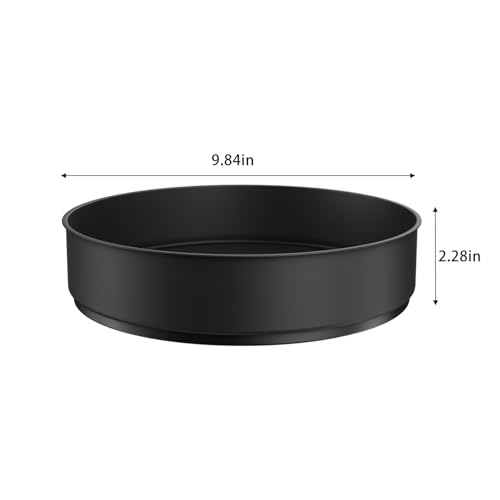VAEHOLD Lazy Susan Stainless Steel Black Spice Rack Turntable for Pantry Cabinet - Decorative Trays Storage Containers Organizer for Kitchen Cabinet, Snacks, Bathroom (10 inches) - color: Black, size: 9 4/5''