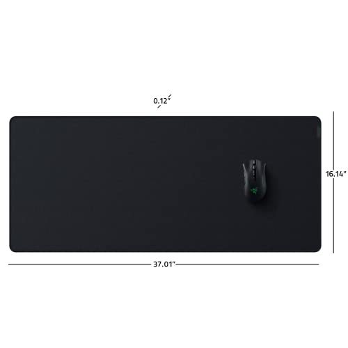 Razer Strider Hybrid Mouse Mat with a Soft Base & Smooth Glide,Firm Gliding Surface,Anti-Slip Base,Rollable&Portable,AntiFraying Stitched Edges,WaterResistant,XXLarge, 16.2L x 37W inches (Pack of 8) - color: Classic Black, size: 16.2L x 37W inches (Pack o