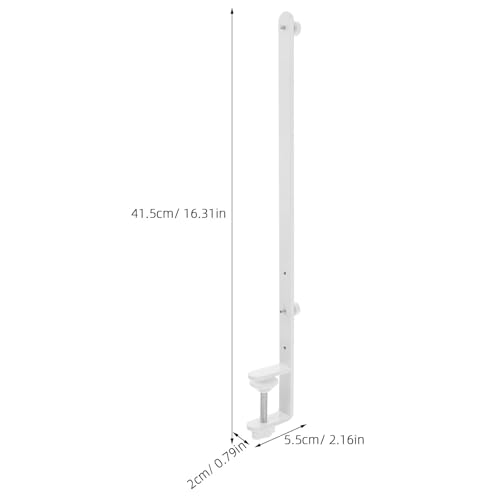 BESPORTBLE Adjustable Over The Table Rod Stand for Pegboards, Folding & Height Adjustable Desk Mount for Shelves and Workbenches, 2pcs White Organizer Holder - color: White