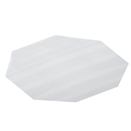 Octagon Gaming Chair Mat, Computer and Office Chair Mat for Carpet, Clear, 46 Inches x 49.5 Inches, Made in The USA