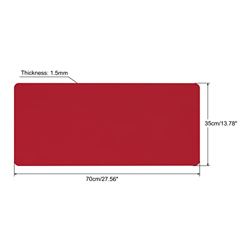 PATIKIL 28"x14" Desk Mat Protector, PU Leather Non-Slip Waterproof Keyboard Pad Writing Mat for Office Home, Red - color: Red, size: 28"x14"