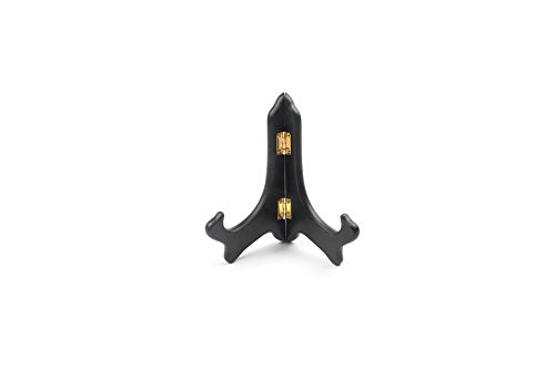 Fox Run Black Plate Stand, 6-Inch, Wood - color: Black, size: 6-Inch