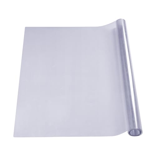 VEVOR Clear Table Cover Protector, 18" x 36" Customizable Plastic Desk Protector, 1.5 mm Thick Clear PVC Cover, Waterproof Desktop Guard for Writing, Coffee, Dining Room Desk - size: 36" x 18" (Rectangular)