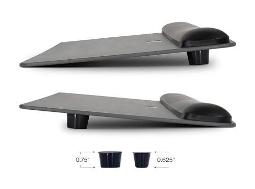 3M WR420LE Gel Wrist Rest Keyboard Platform, 19.5 x 10.5 Inch, Black Leatherette