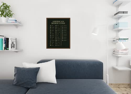 American Morse Code Chart Poster Military Alphabet Binary Machine Numbers Picture Morris Ham Radio Posters Message Learning Charts Mores Army Navy Cool Wall Art Print Poster 24x36 - size: 36"L x 24"W
