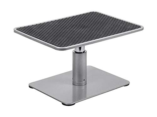 Monoprice Universal Monitor Riser Stand - Raises Monitors 4.6 to 6.5 Inches, Silver Finish - Workstream Collection