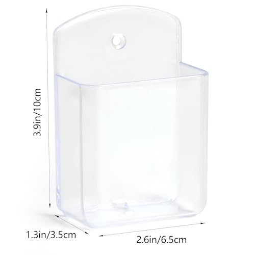2 Pcs Remote Control Holder Wall Mount, TV Controller Holder, Self Adhesive Remote Holder, Wall Pen Holder Storage Accessories for Home Office School(Clear) - color: Clear&2Pcs