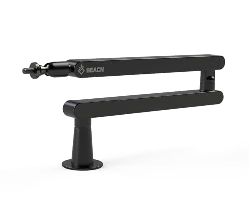 BEACN Mic Stand - Studio-Quality Low Profile Adjustable Microphone Arm with 360° Rotation, Cable Management, Easy Clamp, Universal Fit for Streaming, Podcasting, Gaming (Dark) - color: Dark