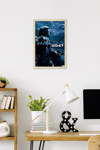 Halo: ODST - Key Art Wall Poster, 22.4L" x 14.7W", Blonde Framed Version - color: Blonde Framed Version, size: 22.4"L x 14.7"W
