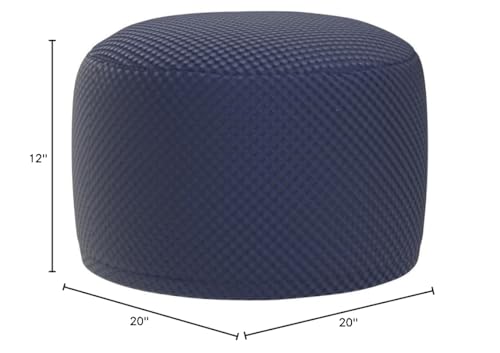 Asuprui Pouf Ottoman Unstuffed Ottoman Foot Rest No Filler Foot Stool 20x20x12 Inches Fuzzy Chair Floor Pouf Chair with Storage for Living Room Bedroom Navy Blue - color: Navy Blue