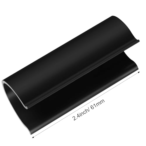 Jetec 32 Pcs PVC Pipe Clips Pool Cover Clamps for Above Ground Pool Greenhouses, Row Covers, Garden, Shelters, Bird Protection, 2.4 Inch Long(for 3/4 Inch PVC Pipe,Black) - color: Black, size: for 3/4 Inch PVC Pipe