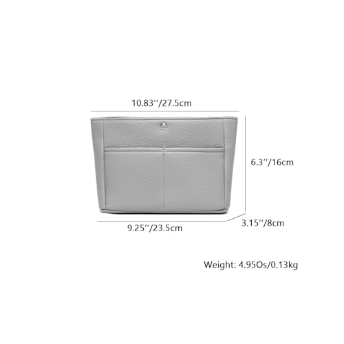 YONEBN waterproof Storage Bag Lightweight Large Capacity nylon Bag Inner Bag Handbag Organizer - color: Pu/Shark Gray