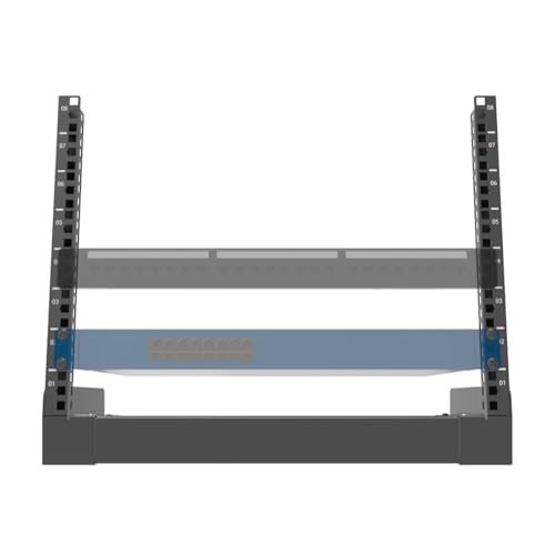 8U Desktop Server Rack 2-Post Free Standing Tabletop Rack for 19 inches Patch Panel, Data, AV, IT,Studio, Networking Equipments or Components (8U) - size: 8U