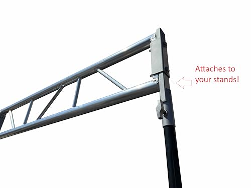 15Ft. Length IBeam Aluminum Lighting Trussing Truss 2" Tubing W/Stand Adapters. 550 LB. Capacity