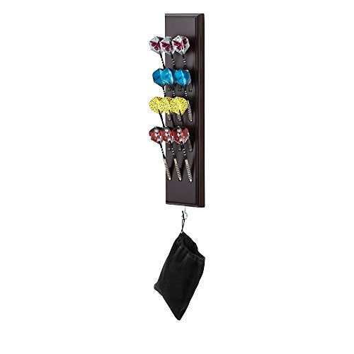 Viper Wall Mounted Dart Holder/Caddy Display, Holds 12 Steel and Soft Tip Darts - color: Mahogany Finish