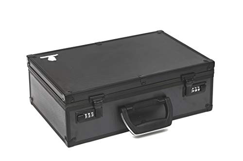 TC-A5 Black Lockable Storage Case with Sliding Divider Walls for TCG, Deck Box, Card Games, MTG, Magic, FaB, YGO, FaB, Dominion, Board Games