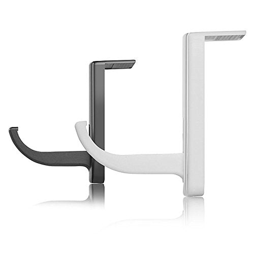 yueton 4pcs Black and White Headphone Headset Hanger Monitor Stand Holder Headset Stick-on Hook