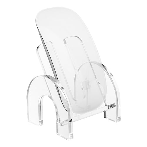Mouse Holder Stand for Apple Magic Mouse 1 & 2 Easy Charging, Mouse Display Stand Compatible with Magic Mouse and Slim Flat Mice, Clear Acrylic Small Mouse Desktop Holder - style: sofa shape