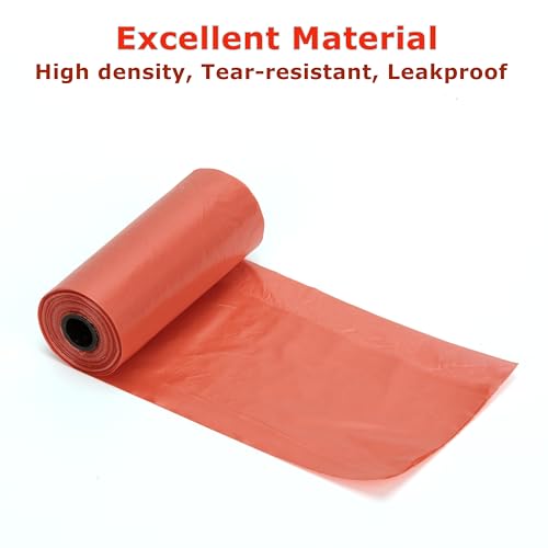 Ginsco 0.8 Gallons Disposable Trash Bags for Mini Car Trash Can, Portable Small Car Garbage Bags, Cars Accessories, Mini Trash Bags, Plastic Trash Bag for Cars/Home/Office (6 Rolls/90 Counts) Red - color: Red