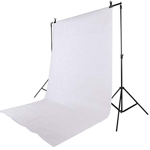 Solid Photography Backdrop Background Chromakey Muslin Portrait Background Screen for Photo Video Studio… (White, 10x20ft) - color: White, size: 10x20ft