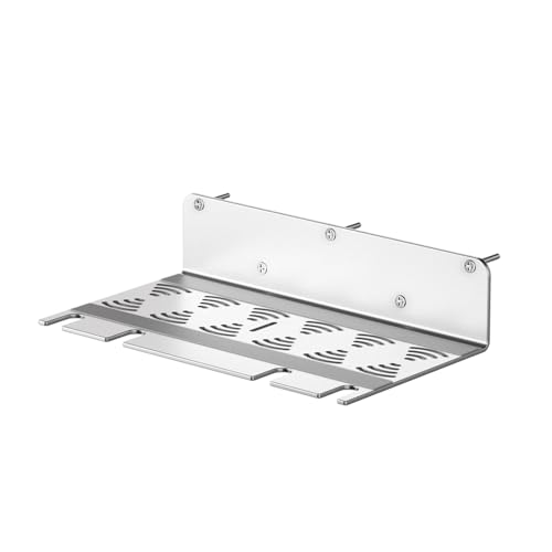 ZHGM Wall Mount Kit for PS5 Slim/Pro/PS5 Original Console & Controllers | Metal Wall Shelf for Playstation 5 Disc & Digital, Enhance Heat Dissipation, Space Saving & Stable Vertical Bracket, Silver - color: Silver