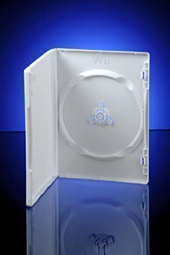 White Wii DVD Storage Cases sleeve 14mm 10 Pack ~ replacement cases for Nintendo Wii Games / Discs