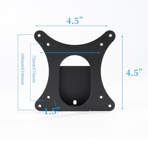 VESA Mount Adapter Bracket for HP M24h M27h Series 5 524sh 527sh Monitors - Fits 75x75mm & 100x100mm VESA, Wall Mount Monitor Arm Desk Stand, Black