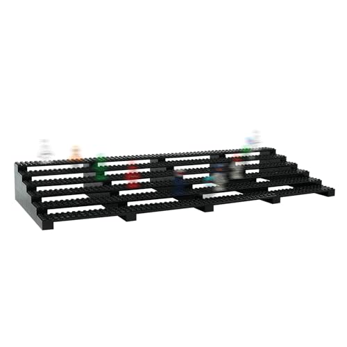 4-in-1 Large Minifigure Display Stand – Holds up to 100 Figures | Stackable Organizer Rack Compatible with Lego Minifigures, Perfect Display & Storage for Collectors (Black) - size: 1 Pack 4-in-1