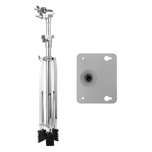 TENTOTEN Electronic Mounting Stand with Plate, Heavy Duty Double Braced Mounting Stand for Electronic Modules & Controller Multi Pads and Drum Pads