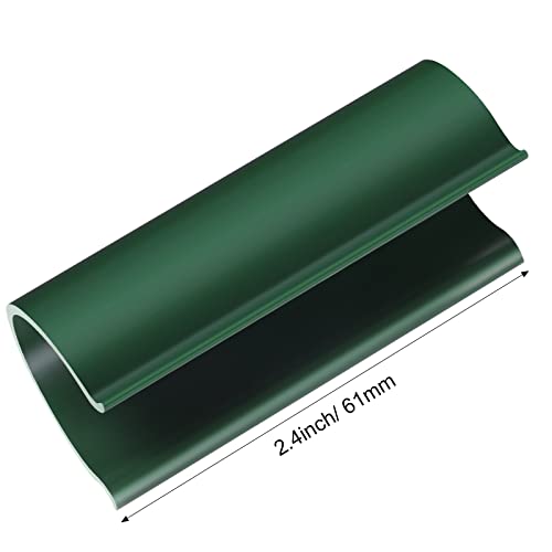 Jetec 32 Pcs PVC Pipe Clips Pool Cover Clamps for Above Ground Pool Greenhouses, Row Covers, Garden, Shelters, Bird Protection, 2.4 Inch Long(for 3/4 Inch PVC Pipe,Green) - color: Green, size: for 3/4 Inch PVC Pipe