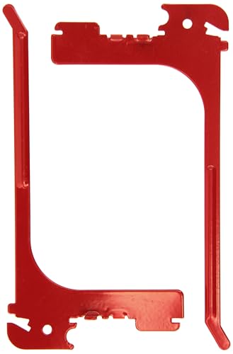 Wall Control 2 Pack Red 6in Reach Extended Slotted Hooks - Rust Resistant Metal Pegboard Hooks for Garage Tool Storage - color: Red, size: 2 Count