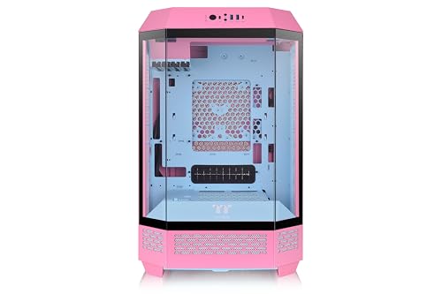 Thermaltake Tower 300 Bubble Pink Micro-ATX Case; 2x140mm CT Fan Included; Support Up to 420mm Radiator; Optional Chassis Stand Kit Allows Horizontal Display; CA-1Y4-00SAWN-00; 3 Year Warranty - color: Bubble Pink, size: Tower 300 Case, style: Tower 300