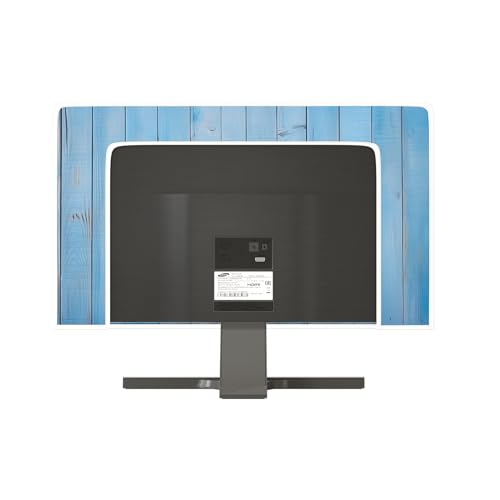 Waterproof Monitor Dust Covers 22,23,24,25 Inch Anti-Static LCD-Silky HD Panel Dust Protective Sleeve Compatible with iMac 24 Inch, 22-25 PC, Desktop and TV, Blue Wooden Board - color: blue, size: 22-25 Inch