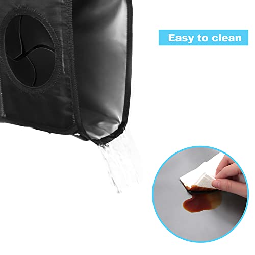 Femuar Leak Proof Car Trash Can With Lid - Waterproof Garbage Bag With Storage Mesh Pocket, Large/Stripe - color: Stripe, size: 3 Gallons