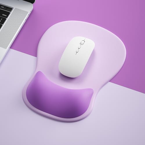 Ergonomic Mouse Pad with Wrist Rest,Cute Gel Mousepad Wrist Support - Small Mini Portable for Travel Mouse Pads for Desk Laptop,Computer,Office & Home Decor (Lavender Purple) - color: K-Lavender Purple