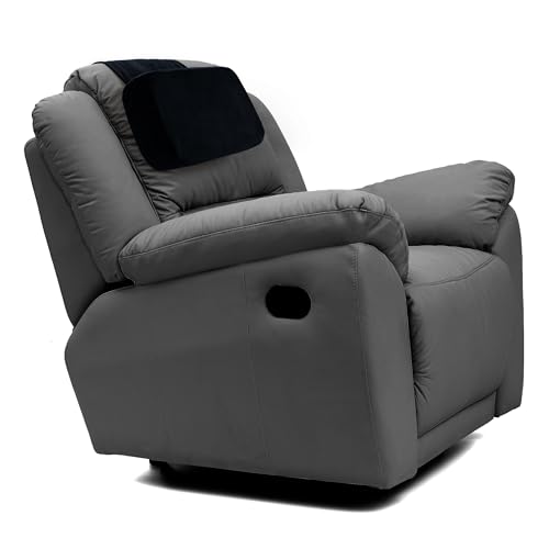 HOMBYS Memory Foam Neck Pillow for Recliner, Adjustable Headrest Cushion with Soft Plush Fabric and Medium Firm Filling, Design for Recliner Sofa Armchair, Machine Washable and Non-Slip (Black) - color: Black