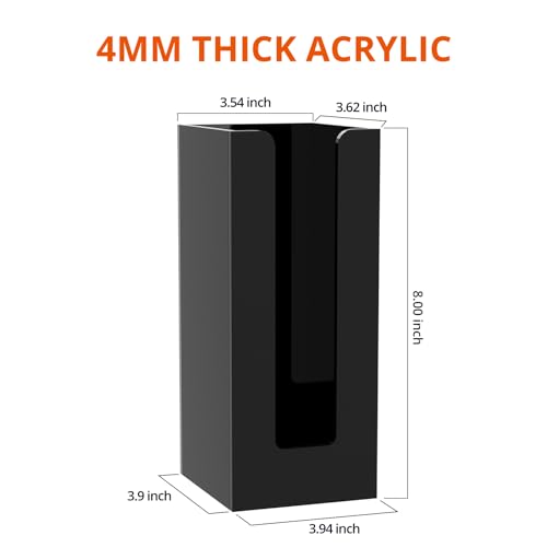 Richboom Acrylic Coffee Cup and Lid Storage Organizer Holder, 1 Compartment, Black - color: Black-1 Compartment