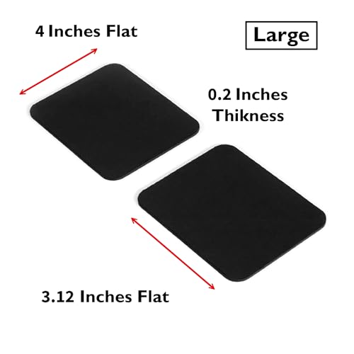 GRIFITI Large Slim Palm Pads Notebook Wrist Rest with Tacky Silicone Reposition Ergonomic Carpal Tunnel Resting Support for Computer MacBook & Laptop Keyboard Typing Pad (2 Large 3.9 x 3.1 inches) - size: Slim Large