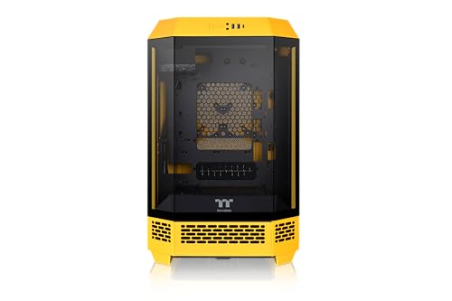 Thermaltake Tower 300 Bumblebee Micro-ATX Case; 2x140mm CT Fan Included; Support Up to 420mm Radiator; Optional Chassis Stand Kit Allows Horizontal Display; CA-1Y4-00S4WN-00; 3 Year Warranty - color: Bumblebee, size: Tower 300 Case, style: Tower 300